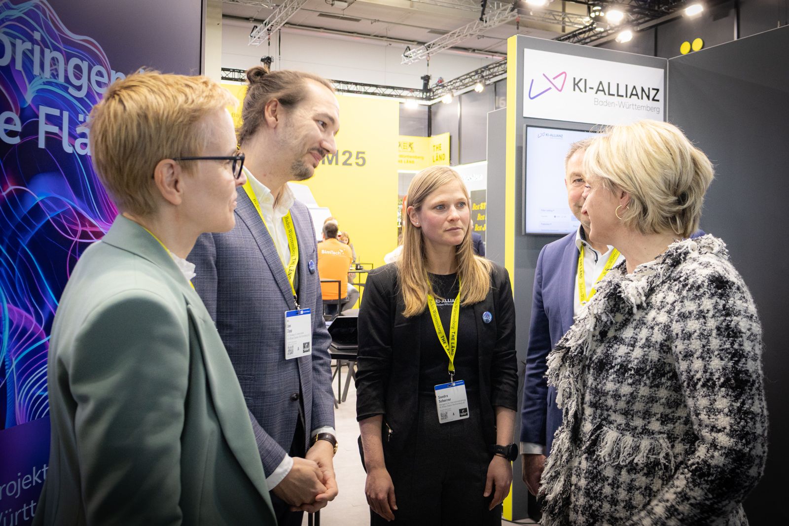 The AI Alliance in discussion with Baden-Württemberg's Minister of Economic Affairs, Hoffmeister-Kraut, at the 2025 Hannover Messe.